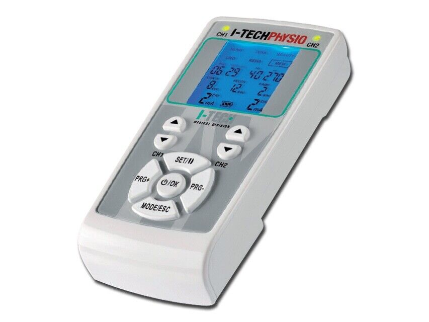 ELETTROSTIMOLATORE PROFESSIONALE I-TECH PHYSIO con 2 canali indipendenti.